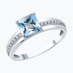 Кольцо из золота с полудрагоценными вставками