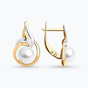 Серьги из золота с полудрагоценными вставками