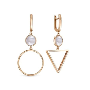 Серьги из золота с полудрагоценными вставками