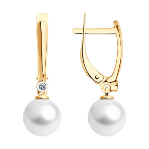 Серьги из золота с полудрагоценными вставками