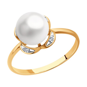 Кольцо из золота с полудрагоценными вставками