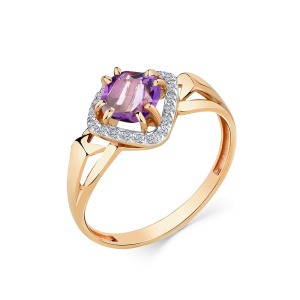 Кольцо из золота с полудрагоценными вставками