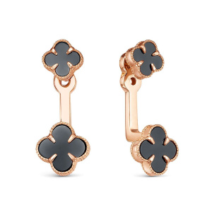 Пуссеты из золота с полудрагоценными вставками