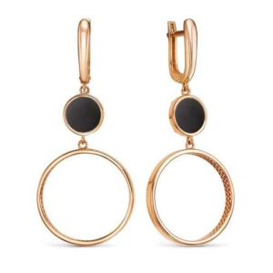 Серьги из золота с полудрагоценными вставками