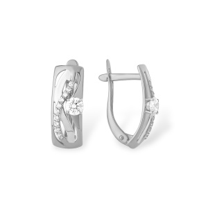 Серьги из белого золота