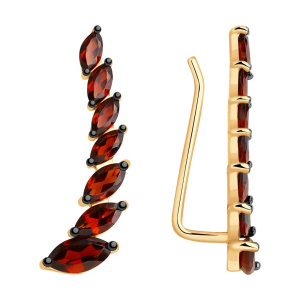 Серьги из золота с полудрагоценными вставками