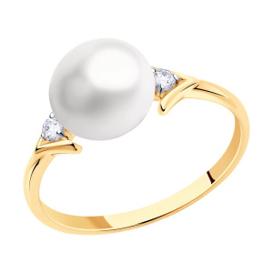 Кольцо из золота с полудрагоценными вставками