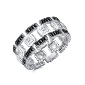 Кольцо из серебра с полудрагоценными вставками