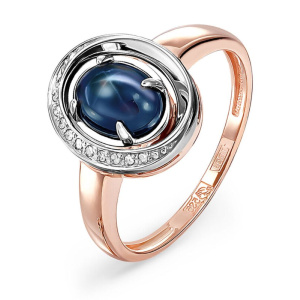 Кольцо из золота с цветными драгоценными вставками