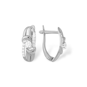 Серьги из белого золота