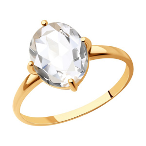 Кольцо из золота с полудрагоценными вставками