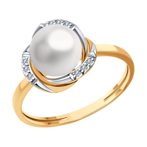 Кольцо из золота с полудрагоценными вставками