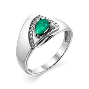 Кольцо из золота с цветными драгоценными вставками