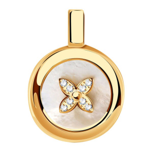 Подвеска из золота с полудрагоценными вставками