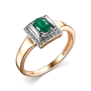 Кольцо из золота с цветными драгоценными вставками