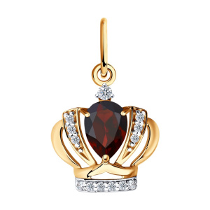 Подвеска из золота с полудрагоценными вставками