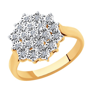 Кольцо из золота с бриллиантами