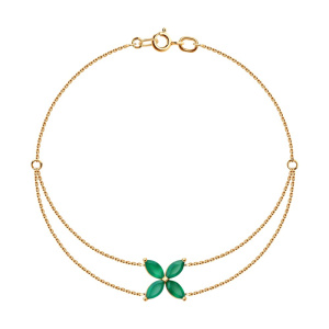 Браслет из золота с полудрагоценными вставками