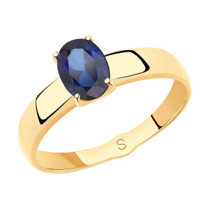 Кольцо из золота с полудрагоценными вставками