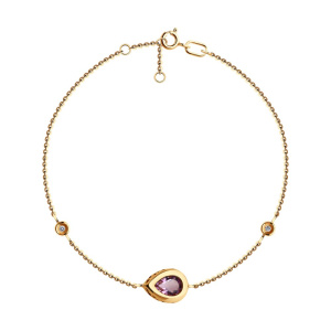 Браслет из золота с полудрагоценными вставками