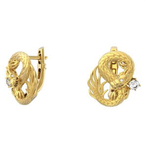 Серьги из золота Premium