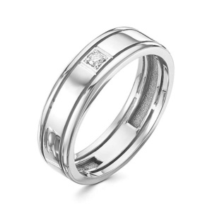 Обручальное кольцо из золота с бриллиантами