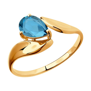 Кольцо из золота с полудрагоценными вставками