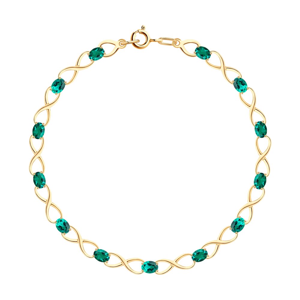 Браслет из золота с полудрагоценными вставками