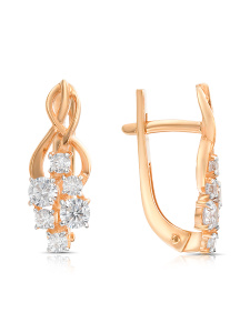 Серьги из золочённого серебра