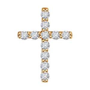 Крест из золота с бриллиантами