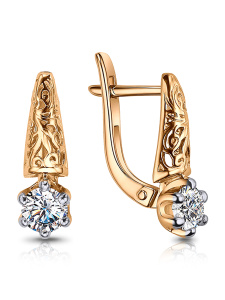 Серьги из золочённого серебра