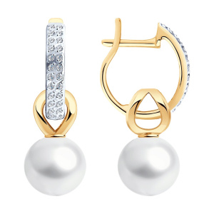 Серьги из золота с полудрагоценными вставками