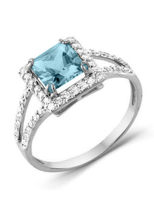 Кольцо из серебра с полудрагоценными вставками