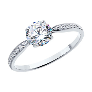 Кольцо из белого золота