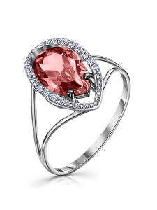 Кольцо из серебра с полудрагоценными вставками