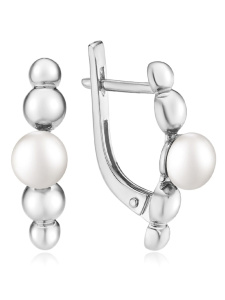 Серьги из серебра с полудрагоценными вставками