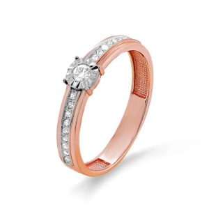 Кольцо из золота с бриллиантами