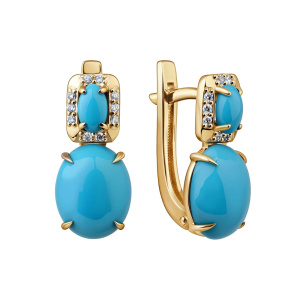Серьги из золота Premium