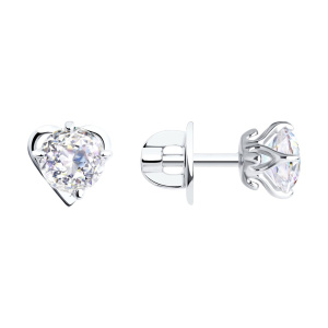 Серьги из белого золота