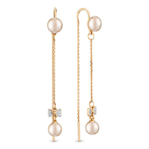 Серьги из золота с полудрагоценными вставками