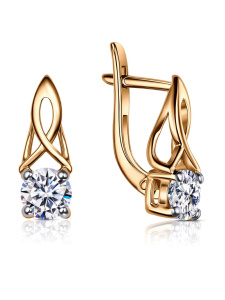 Серьги из золочённого серебра