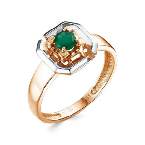 Кольцо из золота с цветными драгоценными вставками