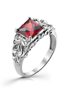 Кольцо из серебра с полудрагоценными вставками