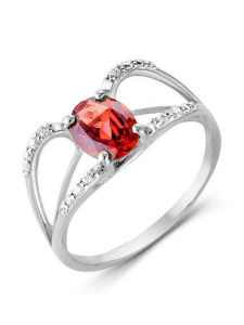 Кольцо из серебра с полудрагоценными вставками