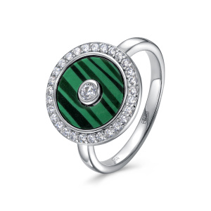 Кольцо из серебра с полудрагоценными вставками