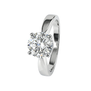 Кольцо из золота с бриллиантами выращенными