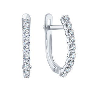 Серьги из белого золота