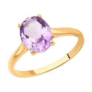 Кольцо из золота с полудрагоценными вставками