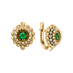 Серьги из золота Premium