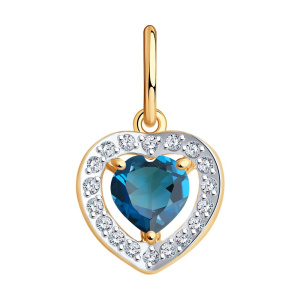 Подвеска из золота с полудрагоценными вставками